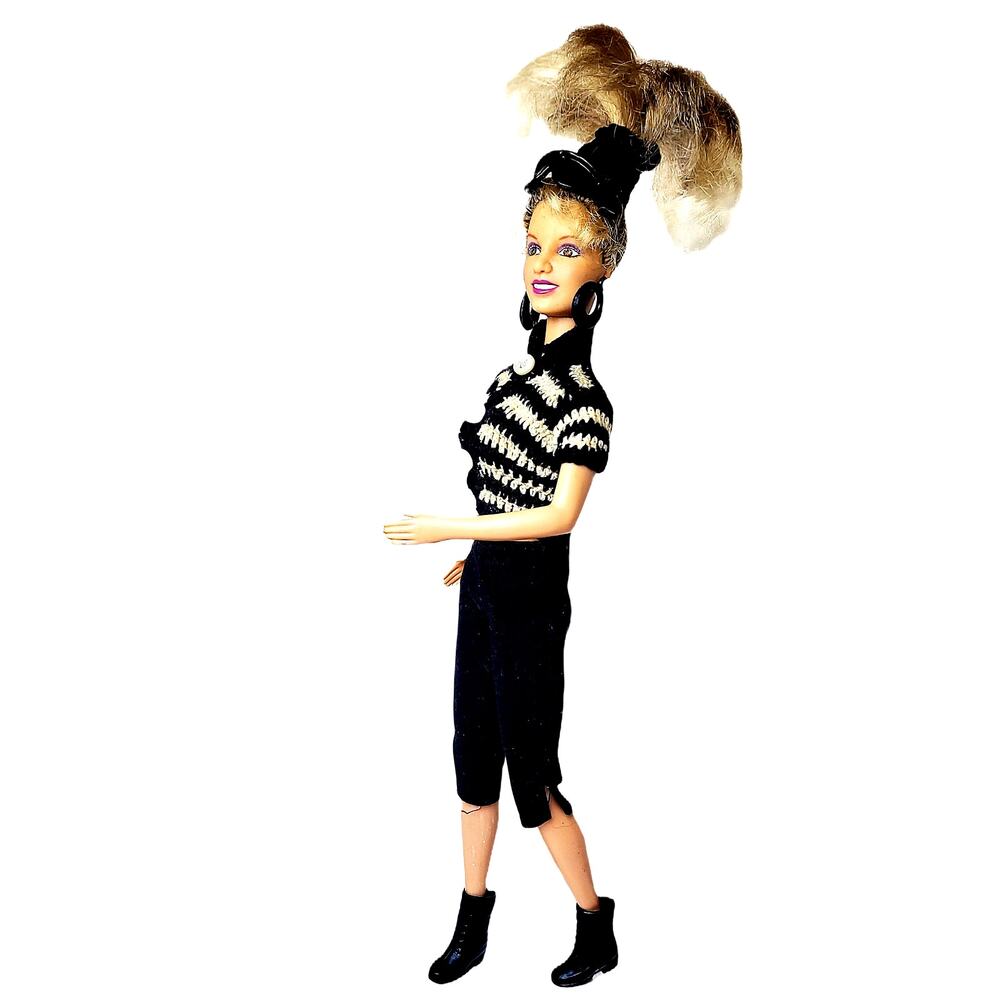1999 Vintage Britney Spears in Black & White Barbie Doll